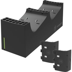 Snakebyte Twin Charge SX (Xbox serie X, Xbox One X, Xbox One S, Xbox serie S), Accessoires voor spelcomputers, Zwart