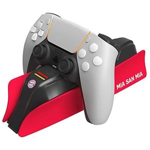 snakebyte PS5 Twin Charge 5 - FCB - Playstation 5 laadstation voor DualSense controller, oplader voor 2 draadloze controllers inclusief type-C-kabel, led-laadstatusweergave, FC Bayern München design