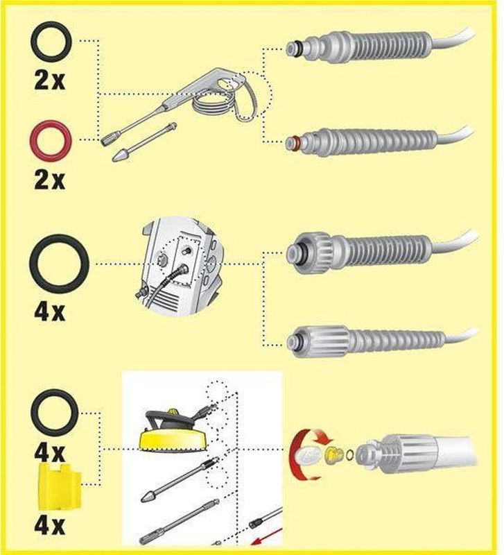 Kärcher - 2.640-729.0 - Set Reserve-O-ringen - Geschikt voor Hogedrukreinigers