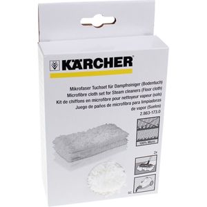 Karcher - Microvezel Vloerdoekenset - Zwart - Grijs - 2 Stuks
