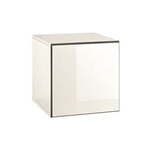now! by hülsta Box, houtmateriaal, sneeuwwit/hoogglans lak zuiver wit, 37,5 cm x 37,5 cm x 39,2 cm