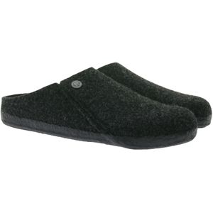 Birkenstock - Zermatt - Dames Sloffen - Antraciet - Wolvilt