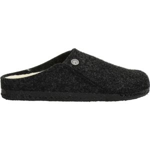 Birkenstock - Zermatt Rivet Slides - Gezondheidsslippers - Zwart - Lamsvachtvoering