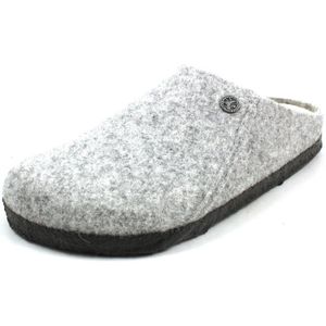 Pantoffel Birkenstock Unisex Zermatt Shearling Wool Felt Light Gray Narrow-Schoenmaat 37