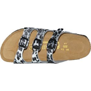 Birkenstock - Florida - Slippers - Leopard Classic Black - Natuur Kurk