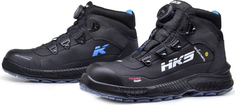 HKS - Barefoot Feeling BFS 80 BOA S3 - Veiligheidsschoenen - Zwart/Grijs/Blauw - Composiet - Antislip - ESD - Lichtgewicht - Vegan