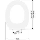 Closetzitting Plieger Royal met Softclose en Deksel Topfix Wit