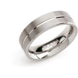Boccia Titanium - 0101-07 Ring - Zilver - Titanium - 6 mm Breed