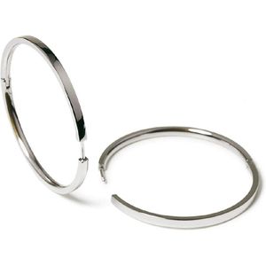 Boccia Titanium - Creolen - Zilverkleurig - Puur Titanium - Ø 40mm