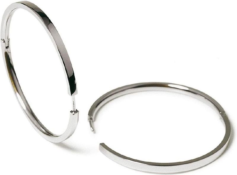 Boccia Titanium - Creolen - Zilverkleurig - Puur Titanium - Ø 40mm