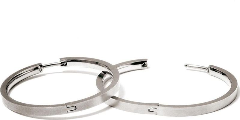 Boccia Titanium - 0516.01 - Oorringen - Zilverkleurig - 32,5 mm