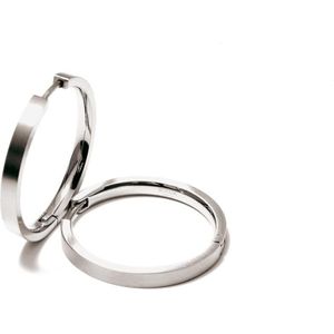 Boccia Damen-Creolen Titanium Titan mattiert - 0517-01
