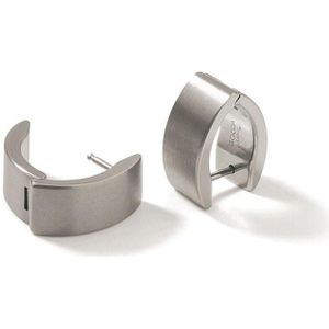 Boccia Titanium - Oorringen - Zilverkleurig - Puur Titanium - Gematteerd