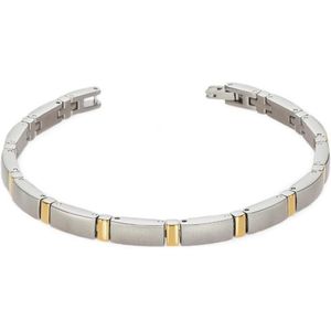 Boccia Armband 0371-02 Titan Bicolor teils vergoldet