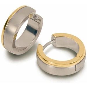 Boccia Damen-Ohrstecker Titan teilweise goldplattiert 0539-12