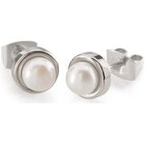 Boccia Titanium - Oorknopjes - Zilverkleurig - Zoetwater Parel - Puur Titanium