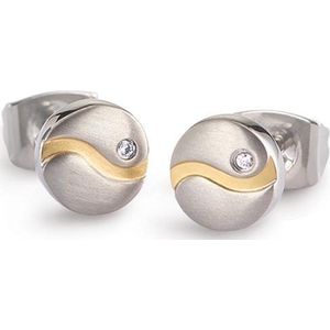 Boccia Titanium - Oorknoppen - Goudkleurig - Titanium - 6,8mm