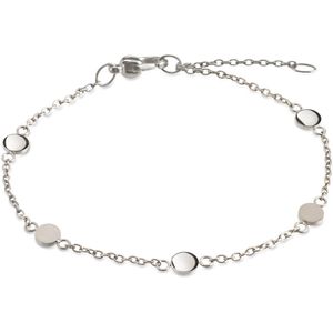Boccia Titanium 03049-01 Dames Armband - Minimalistische armband - Sieraad - Zilverkleurig - Jasseron - 3 mm breed - 21 cm lang