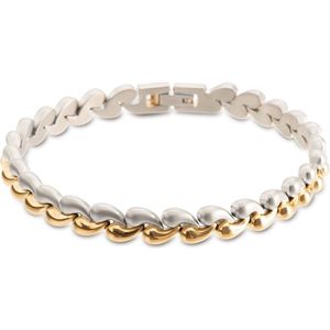 Boccia Titanium 03056-02 - Dames Armband - Zilverkleurig - Schakelarmband - 8 mm breed - 20 cm lang