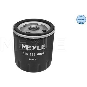 Oliefilter Citroen, Ds, Fiat, Hyundai, Jeep, Lada, Lancia, Nissan, Opel, Peugeot, Renault, Rover, Suzuki, Toyota Meyle 214 322 0002