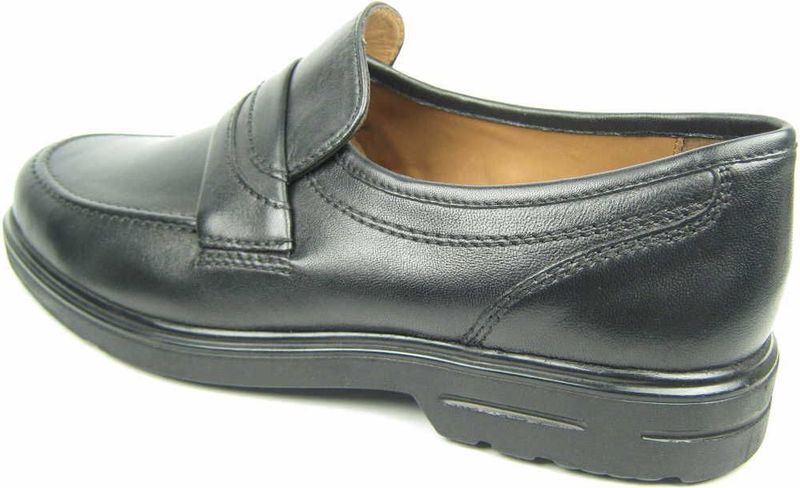 Sioux - 28950 - Instappers - Zwart - Leer