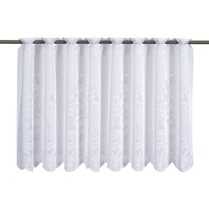 Elbersdrucke 501239 BG 1129 wit 60 x 160 bistrogordijnen, polyester, 60 x 160 cm