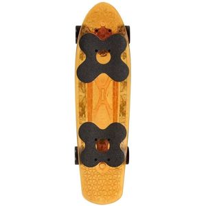 Skateboard Penny Board Volwassenen/Kinderen/Jongens/Meisjes  - Choke - Spicy Sabrina Elite Neon Yellow - Doorzichtig licht oranje - 58,5 cm - 23cm
