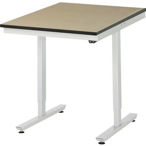 RAU Werktafel, elektrisch in hoogte verstelbaar, kunststof gecoat plaatmateriaal, draagvermogen 150 kg, b x d = 750 x 1000 mm