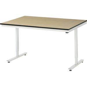 RAU Werktafel, elektrisch in hoogte verstelbaar, kunststof gecoat plaatmateriaal, draagvermogen 150 kg, b x d = 1500 x 1000 mm