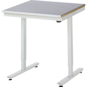 RAU Werktafel, elektrisch in hoogte verstelbaar, stalen toplaag, draagvermogen 150 kg, b x d = 750 x 800 mm