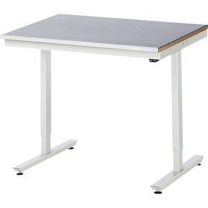 RAU Werktafel, elektrisch in hoogte verstelbaar, stalen toplaag, draagvermogen 150 kg, b x d = 1000 x 800 mm