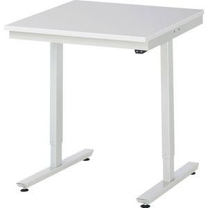 RAU Werktafel, elektrisch in hoogte verstelbaar Serie Adlatus, ESD-blad met kunststof coating, hoogte 720 - 1120 mm, b x d = 750 x 800 mm