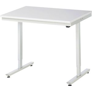 RAU Werktafel, elektrisch in hoogte verstelbaar, ESD-melamineplaat, draagvermogen 150 kg, b x d = 1000 x 800 mm