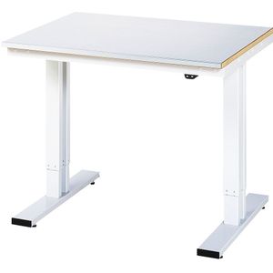 RAU Werktafel, elektrisch in hoogte verstelbaar, hoogte 720 - 1120 mm, blad van plaatstaal, b x d = 1000 x 800 mm