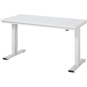 RAU Werktafel, elektrisch in hoogte verstelbaar, hoogte 720 - 1120 mm, blad van spaanplaat met MF-coating, b x d = 1500 x 800 mm