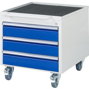 RAU Rolcontainer serie 7000, met 3 laden, inwendige ladehoogte 3 x 120 mm