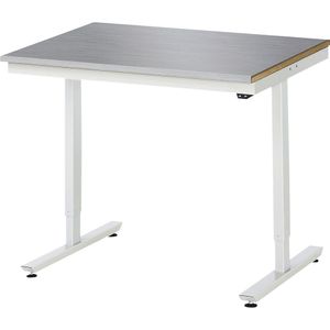 RAU Werktafel, elektrisch in hoogte verstelbaar, roestvast stalen toplaag, draagvermogen 150 kg, b x d = 1000 x 800 mm