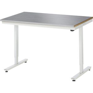 RAU Werktafel, elektrisch in hoogte verstelbaar, roestvast stalen toplaag, draagvermogen 150 kg, b x d = 1250 x 800 mm