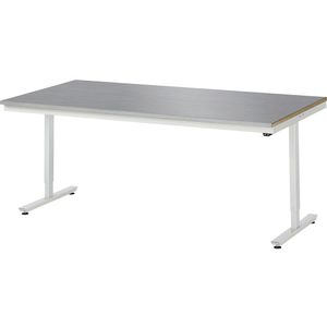 RAU Werktafel, elektrisch in hoogte verstelbaar, roestvast stalen toplaag, draagvermogen 150 kg, b x d = 2000 x 1000 mm