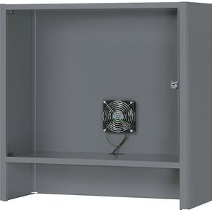 RAU Monitorkast met geïntegreerde ventilator, h x b x d = 710 x 720 x 300 mm, antraciet metallic