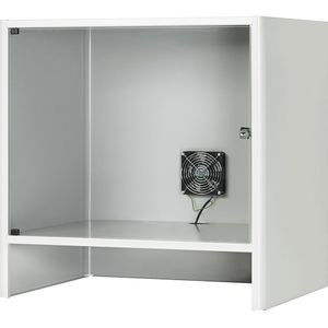 RAU Monitorkast met geïntegreerde ventilator, h x b x d = 710 x 720 x 550 mm, lichtgrijs RAL 7035