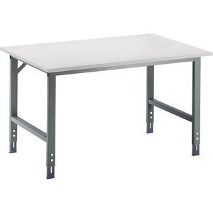 Werktafel, in hoogte verstelbaar, 760 - 1080 mm, kunststof gecoate spaanplaat RAU