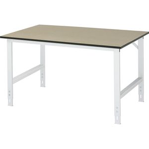 RAU Werktafel, in hoogte verstelbaar, hoogte 760 - 1080 mm, MDF-blad, b x d = 1500 x 1000 mm, lichtgrijs