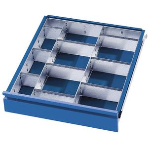 RAU Lade-indelingsset, 2 scheidingswanden, 9 dwarsschotjes, voor ladehoogte 180 - 210 mm