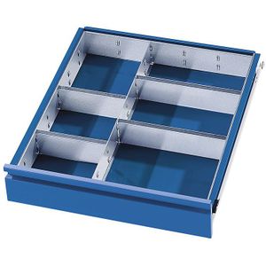 RAU Lade-indelingsset, 1 scheidingswand, 4 dwarsschotjes, voor ladehoogte 180 - 270 mm