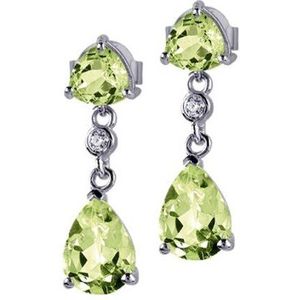 Jacques Lemans - Oorknopjes Sterling zilver met Peridot - SE-O108C