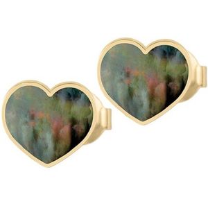 Jacques Lemans - Parelmoer Oorknopjes - Goud - Roestvast Staal