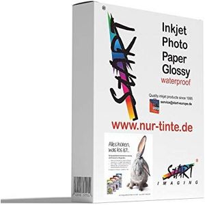 Start - 100 vellen DIN A4 200 g/m² fotopapier glanzend voor inkjetprinters, direct droog, waterdicht, zeer wit, hoge kleurglans