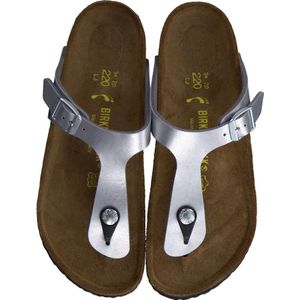 Birkenstock Jongens Slippers Gizeh Kids - Zilver - Maat 38