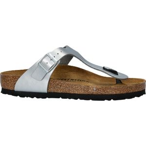 Birkenstock Gizeh Zilver Birko-Flor, Zilver, 37 EU